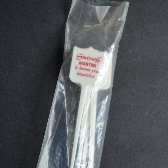 Smirnoff Martini It Leaves You Breathless Set of 5 Swizzle Sticks - Picture 2 of 2
